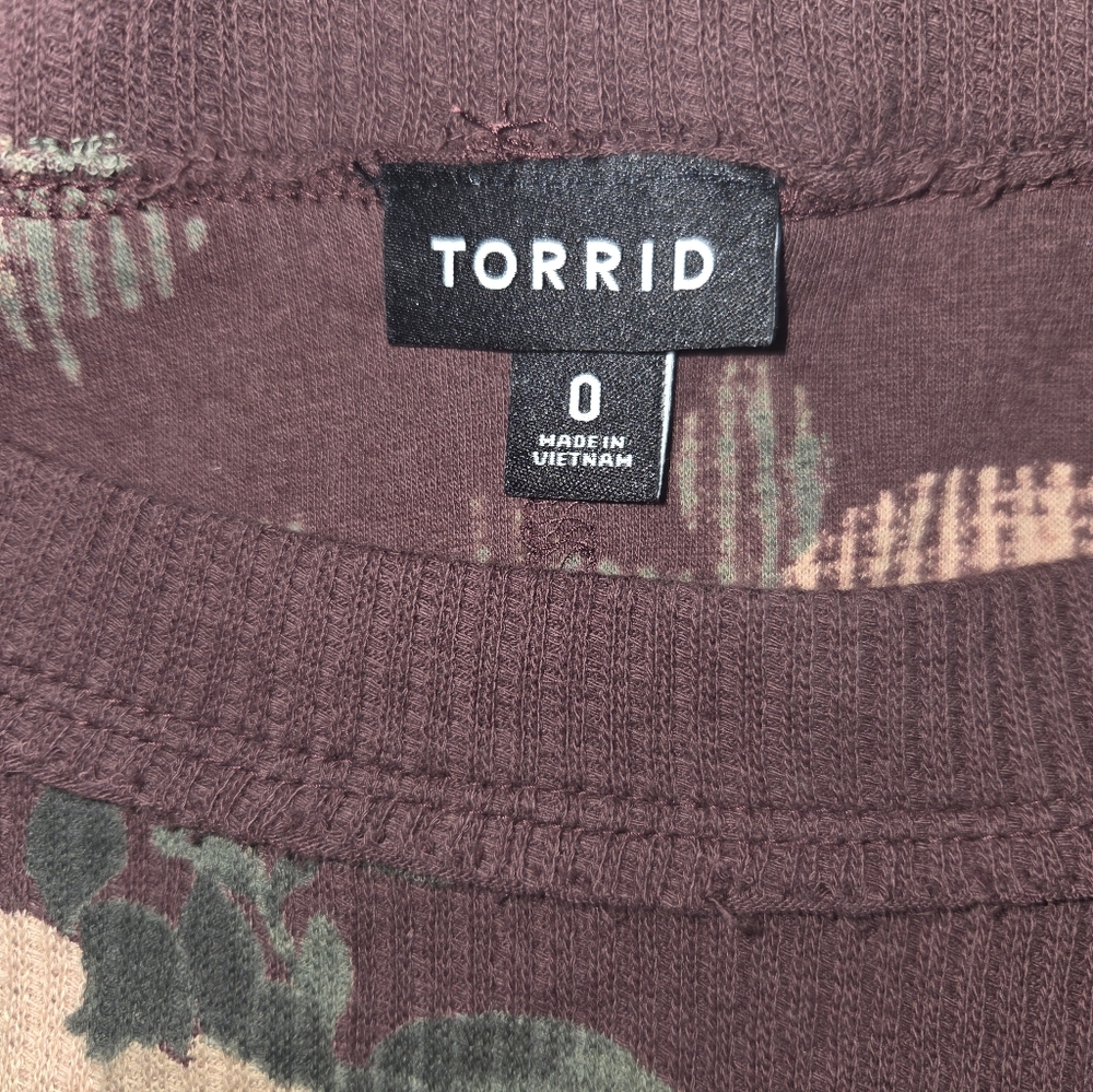 Oversized Floral Knit Top Torrid Size 0 - Picture 7 of 11